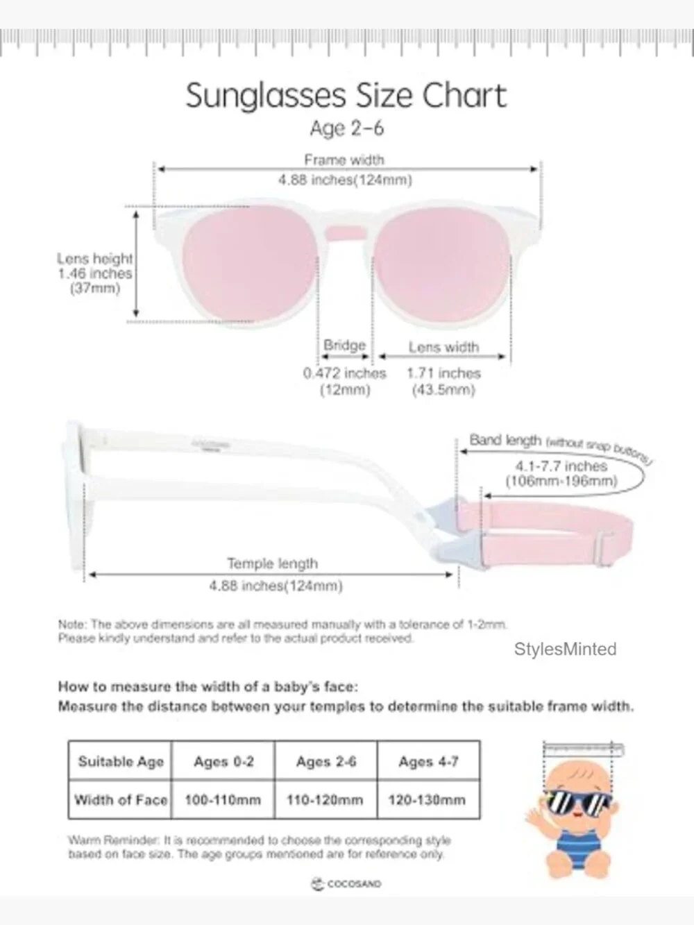 Kids Polarized Flexible Sunglasses with Strap for Toddlers